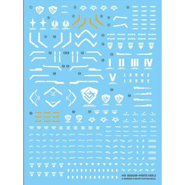 G-Rework CD-H-WM12 Premium Decal for HG The Witch From Mercury Beguir-Pente (Decal V2.0)